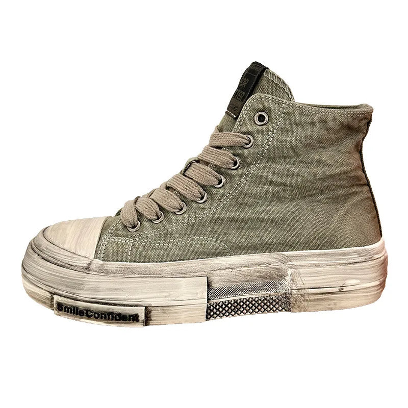 Sustainable Canvas Shoes Men Original Platform Shoes Comfort Retro Canvas Vulcanized Sneakers