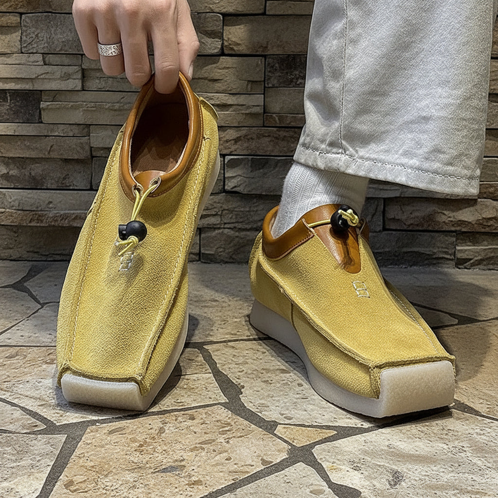Square toe suede loafers shoes for man luxury designer shoes casual sneakers for man skateboard mocasines