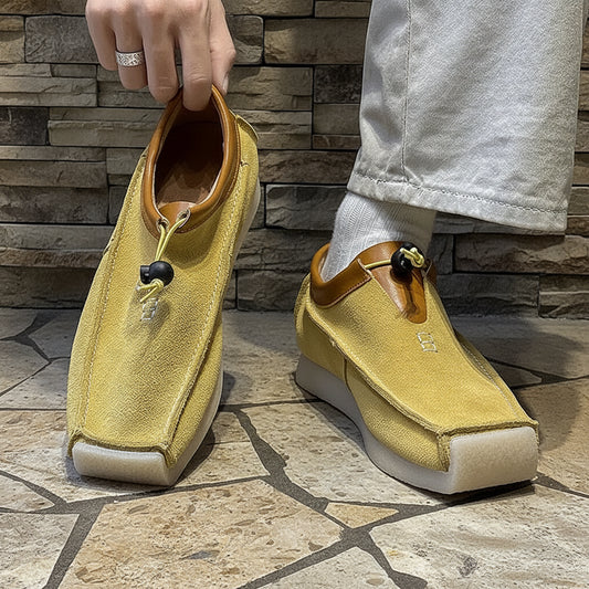 Square toe suede loafers shoes for man luxury designer shoes casual sneakers for man skateboard mocasines