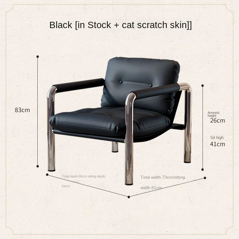 MOMO New Italian-style Bauhaus Lounge Chair Living Room Lazy Single Sofa Chair Light Luxury Premium Feeling Sofa Chair
