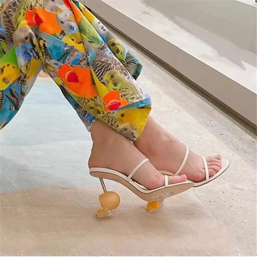 Strange Egg Heel Women Slippers High Heel Shoes Dress Pumps Ladies Sexy Slides Designer Summer Gladiator Sandals Woman Stiletto