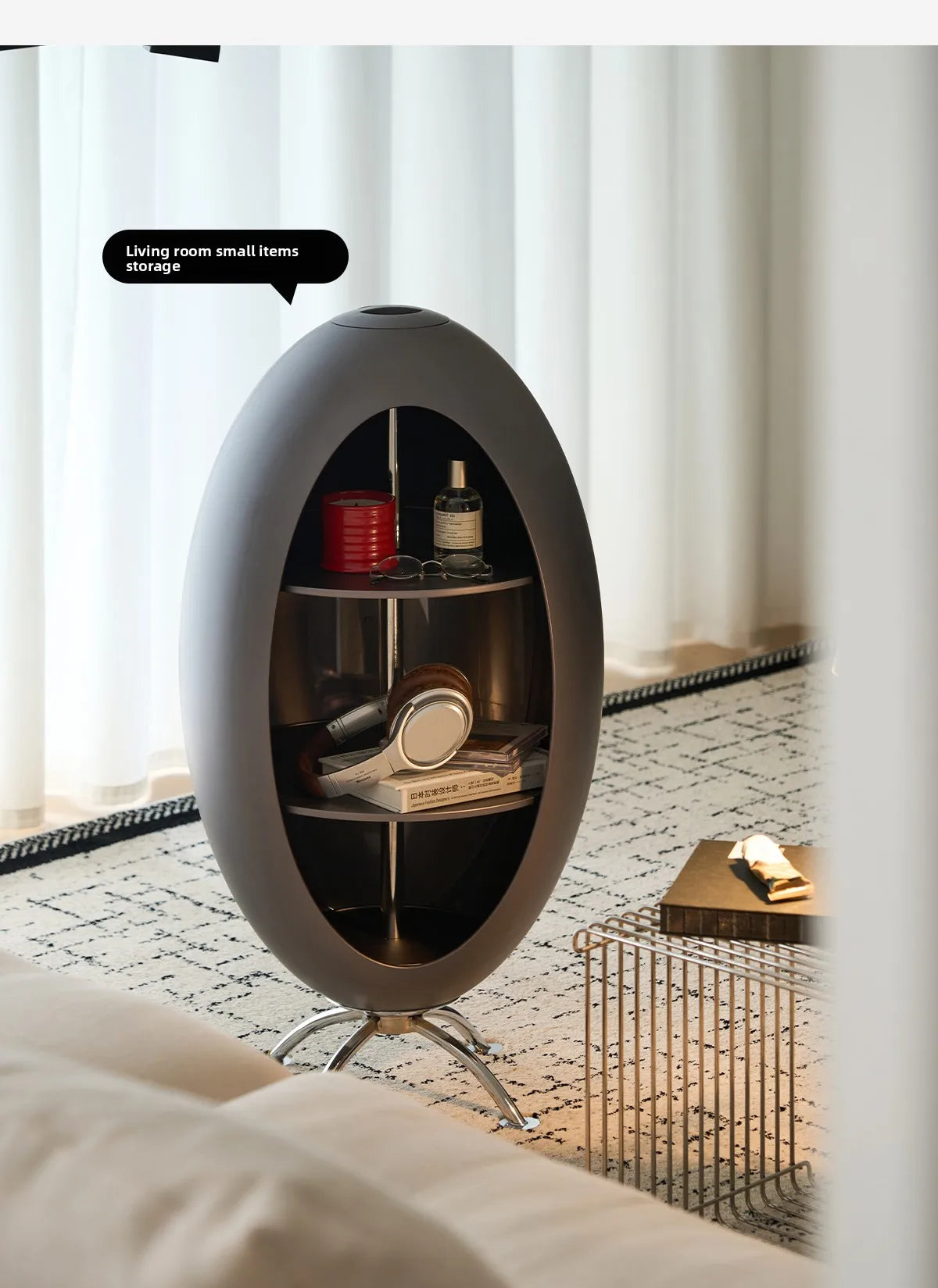 Home Decor Creative Rocket Cabinet Living Room Sofa Side Corner Snack Storage Rack Children's Room Multi Functional Bookshelf