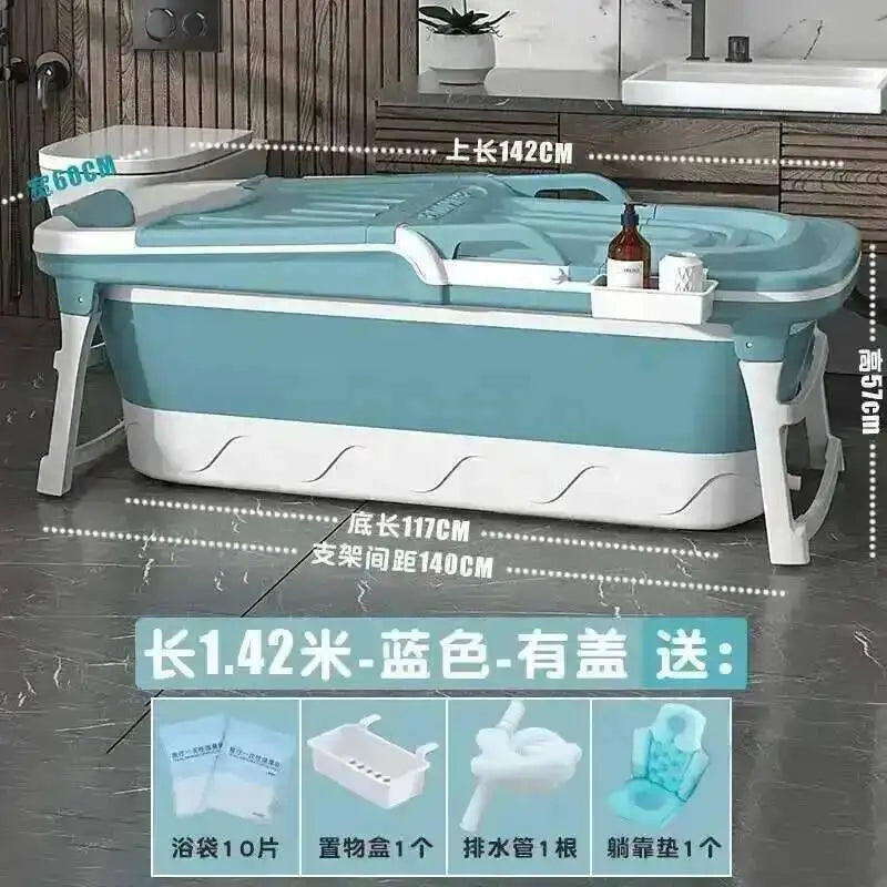 Tub Bathtubs Adult Folding bathtub Household Foaming hot Simple Adult Bathing Tub Full Body Sweat Portable Steam Bathing Basin