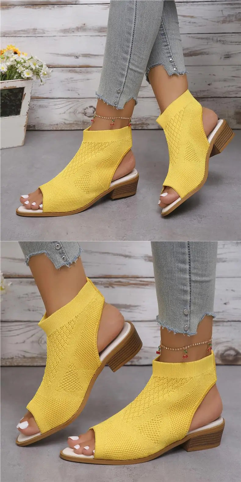 Sandals Fashion Summer Versatile Women Shoe Soft Non Slip Knitted Flat Shoes Breathable Hollow Fish Mouth Designer Shoes