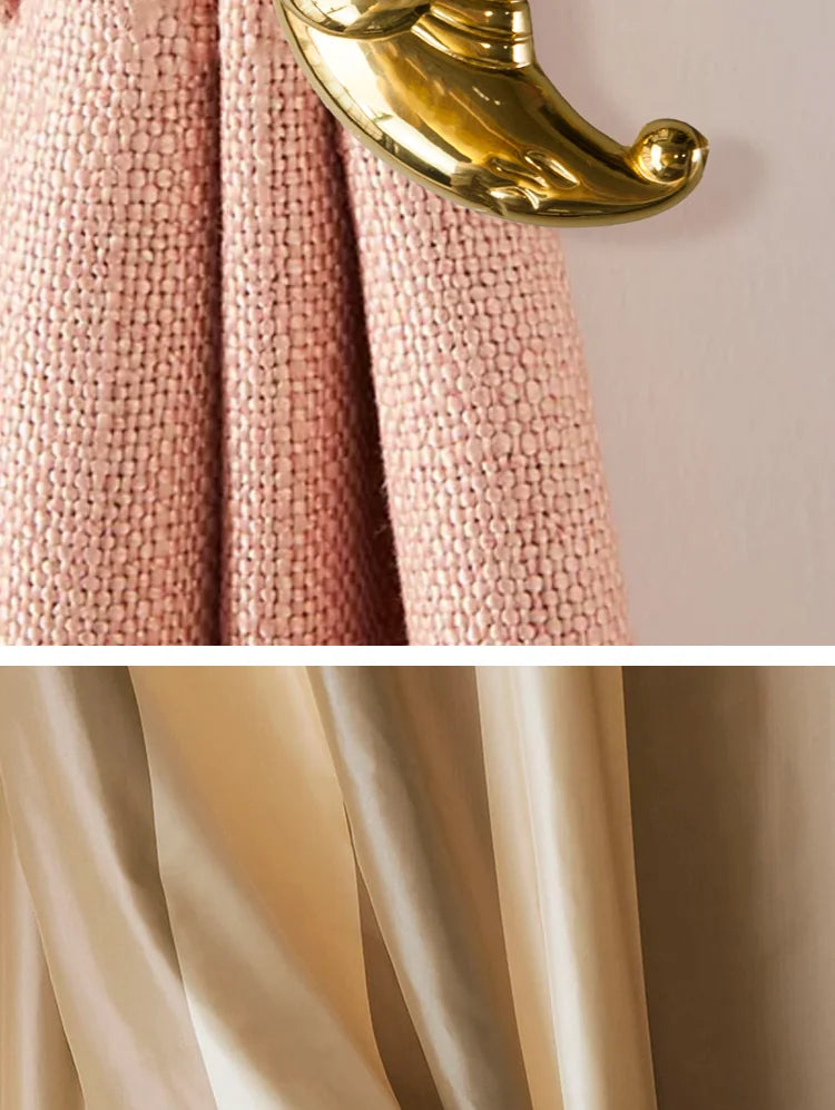 Luxury Brass Curtain Hook Retro Gold Wall Mounted Hanger for Bedroom Living Room Entryway Decor Elegant Hardware Accessories