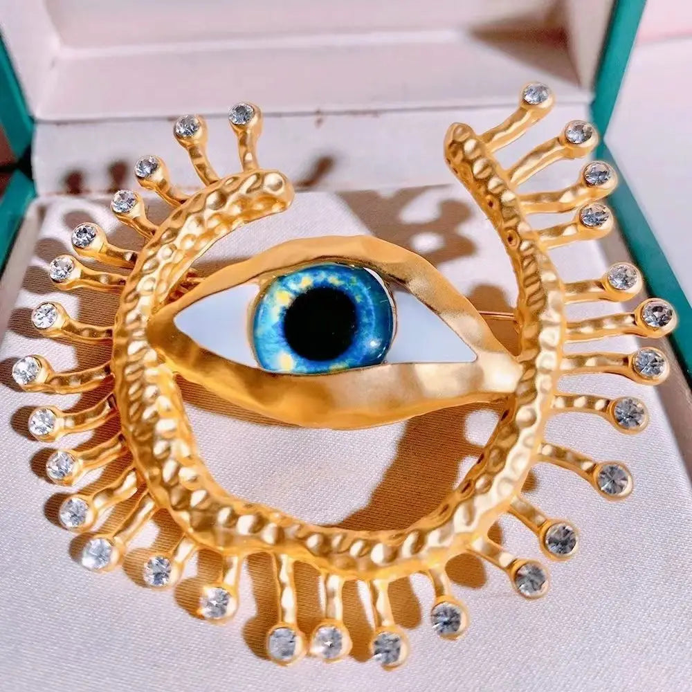 New Evil Eye Badges Cosplay Anime Demon Blue Eye Vintage Devil Eyes Brooches Costume Pin Fans Collection Friends Gifts Wholesale