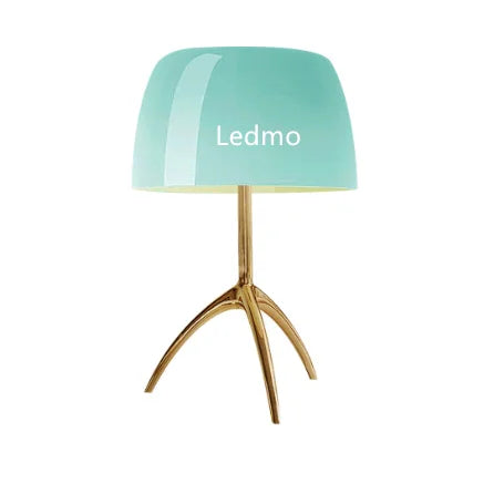 Italian Designer Glass Shade Table Lamp Tripod Desk Light for Bedroom