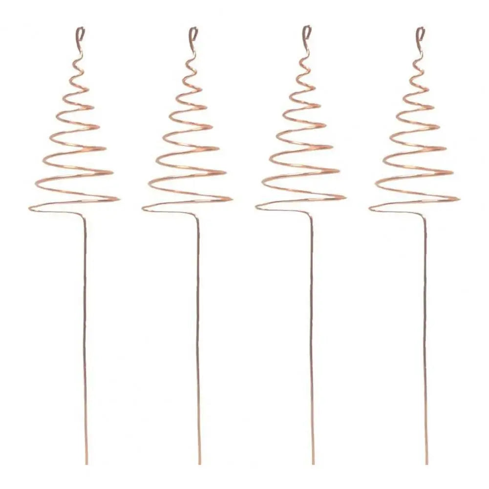 3/6 Pcs Copper Wire Coil For Gardening Electroculture Copper Antennas Stakes Spiral Copper Coil Stakes For Indoor Outdoor Plants