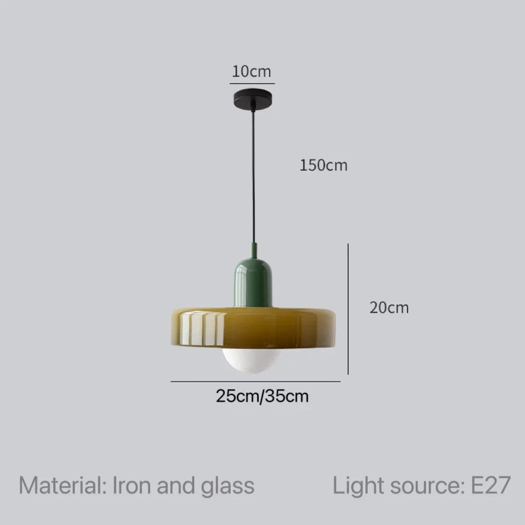 Modern Glass Pendant Lights Kitchen Restaurant Hanging Lamp Ceiling Chandeliers Nordic Decoration Denmark Orange Decor Lighting