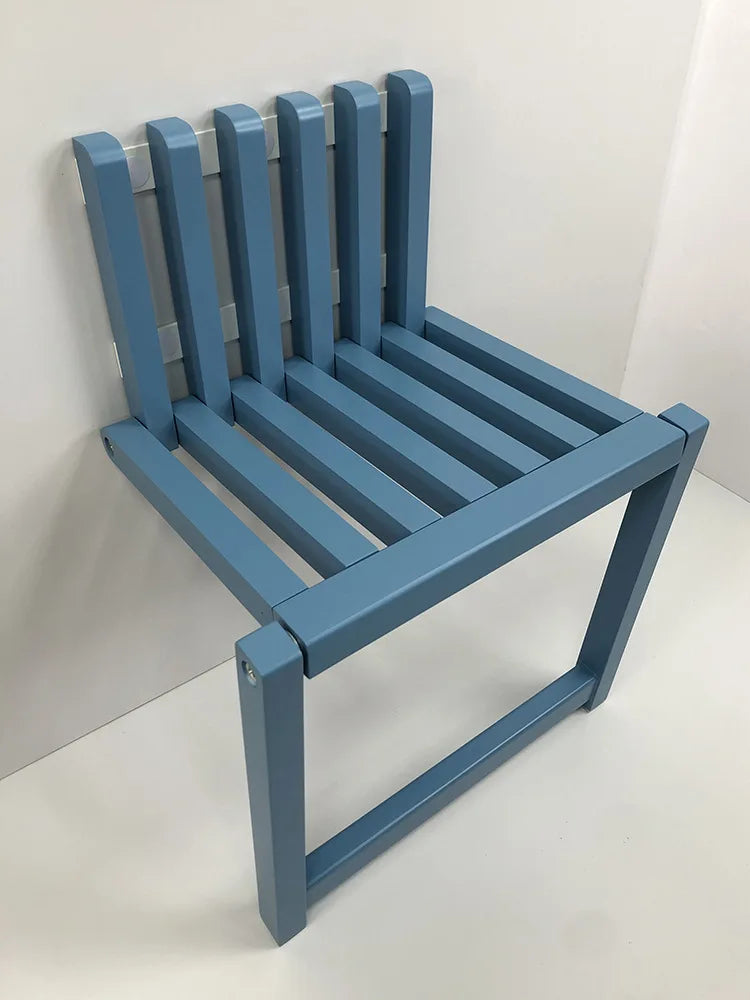 Wall Mounted Folding Chair Solid Wood Porch Chair Door Shoe Cabinets Space Saving Chairs Folding Bathroom Balcony Living Stool