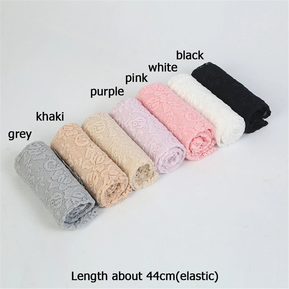 1 Pair Classic Summer Sunscreen Lace Arm Sleeve Mittens Ice Arm Cuffs Fingerless Driving Gloves Arm Cover