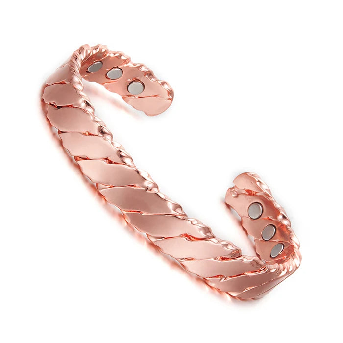 Vinterly Magnetic Copper Bracelet Men Adjustable Open Cuff Therapy Magnetic Bracelets Copper Charms Bracelets Bangles Women Men