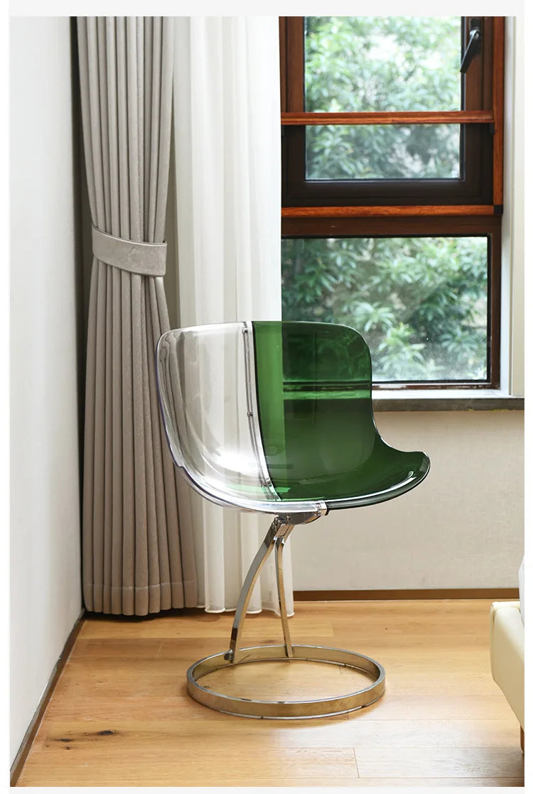 Furniture Nordic Transparent Acrylic Dining Chairs,Home Living Room Backrest Lounge Chairs,Bedroom Desks,Stool,Makeup Stools