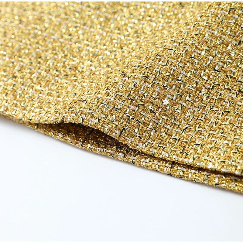 Elegant Chic Gold Sparkle Capelet Top Shiny Tweed Shoulder Wrap Turtleneck Short Cloak New Lady Evening Club Party Tops 2026
