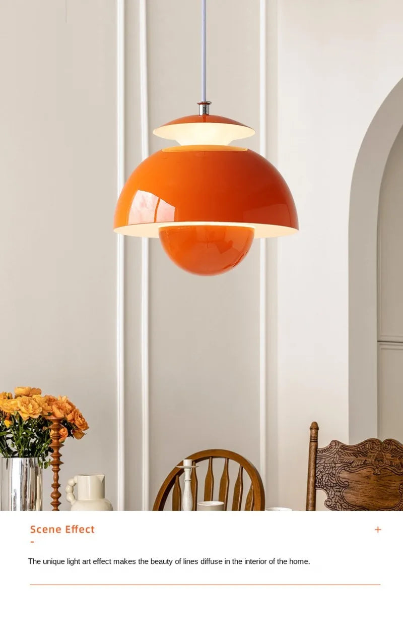 Modern Flower Bud Pendant Lamp Bedroom Bedside Study Bathroom Restaurant Bar Counter Led Hanging Light Lighting Home Decoration