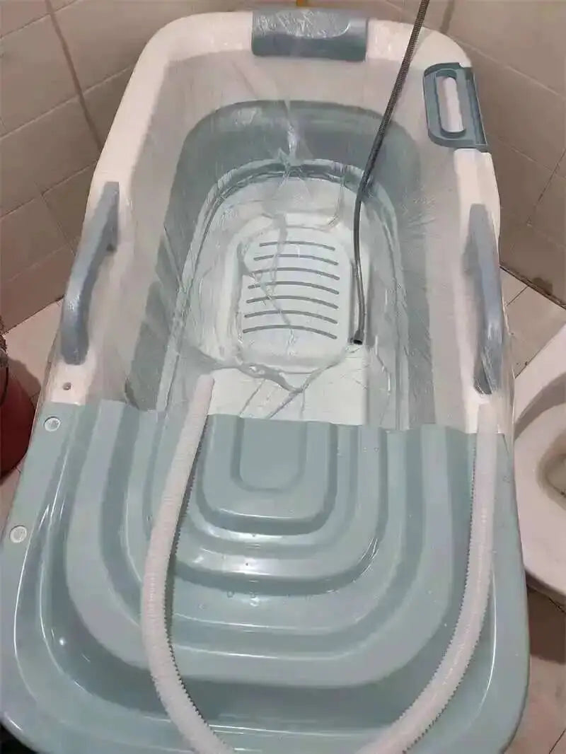 Tub Bathtubs Adult Folding bathtub Household Foaming hot Simple Adult Bathing Tub Full Body Sweat Portable Steam Bathing Basin