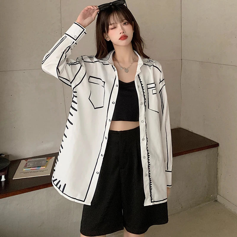 Fashion printed ladies shirts New chic Women Blouses 2025 Spring Summer Tops Blusas Mujer