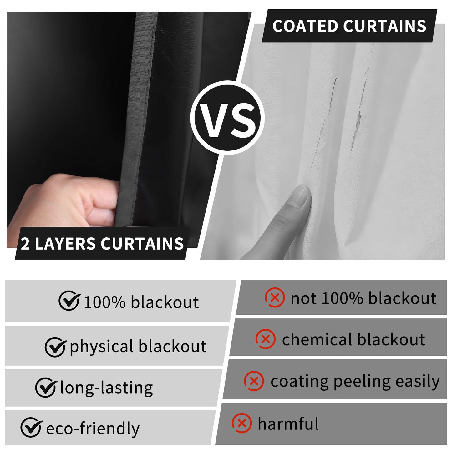 Blackout Curtains Eyelet 100% Light Blocking Thermal Insulated Curtains for Bedroom Living Room Darkening Drapes Door Curtains