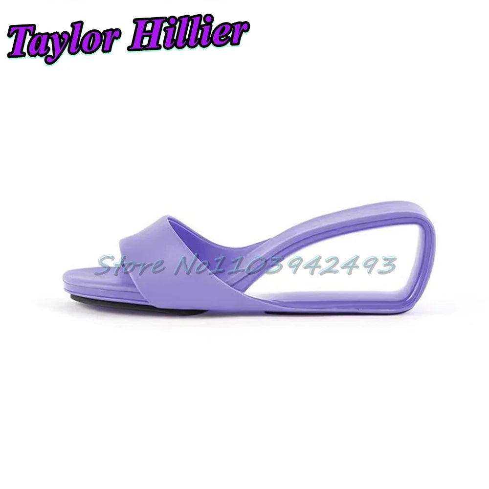 Candy Color Heeled Sandals Open Toe Heels Strange Style One Strap High Heel Women Luxury Designer Shoes Summer Patchwork Mules