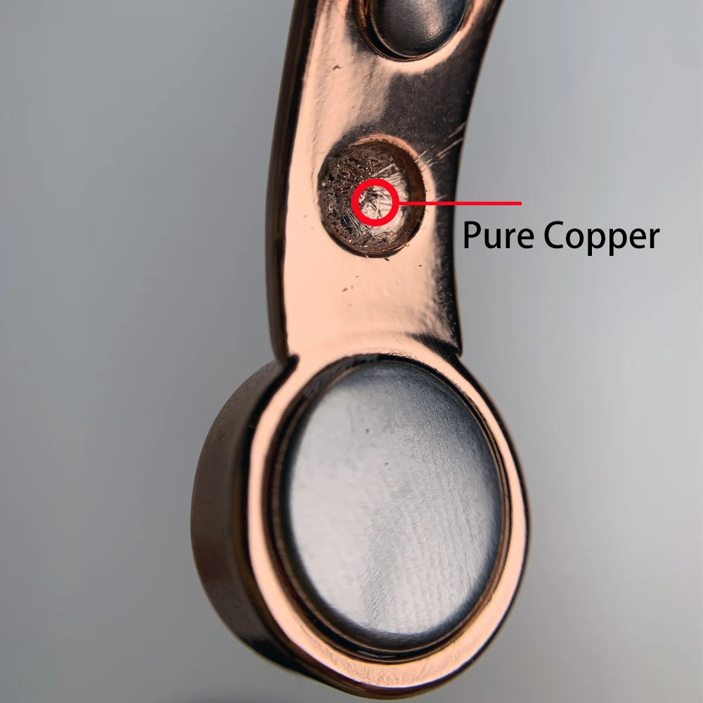 Pure Copper Bracelets for Men Women Adjustable Cuff Stripe Magnetic Bangles Arthritis Health High Magnet Metal Jewelry Resizable
