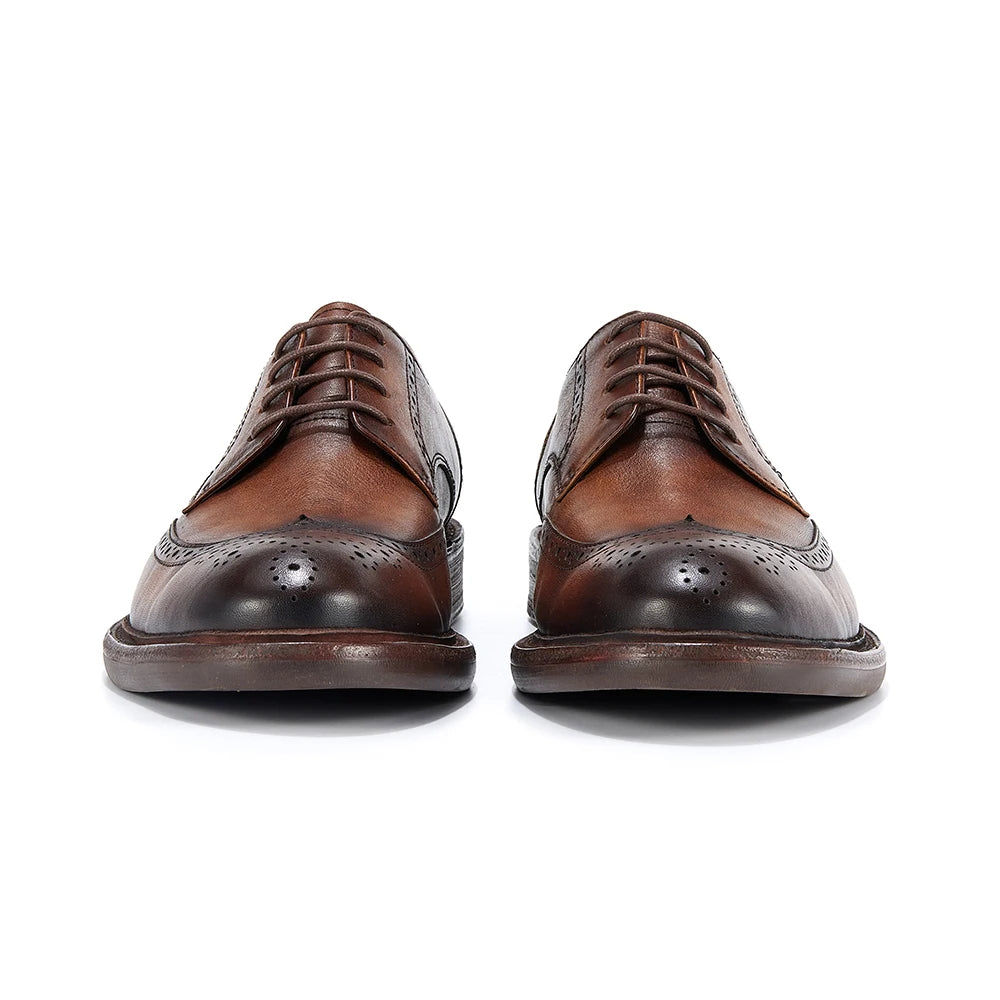 Men's Full-grain Genuine Leather Formal Dress Shoes Soft Comfortable Business Casual Footwear Classic Men's Footwear