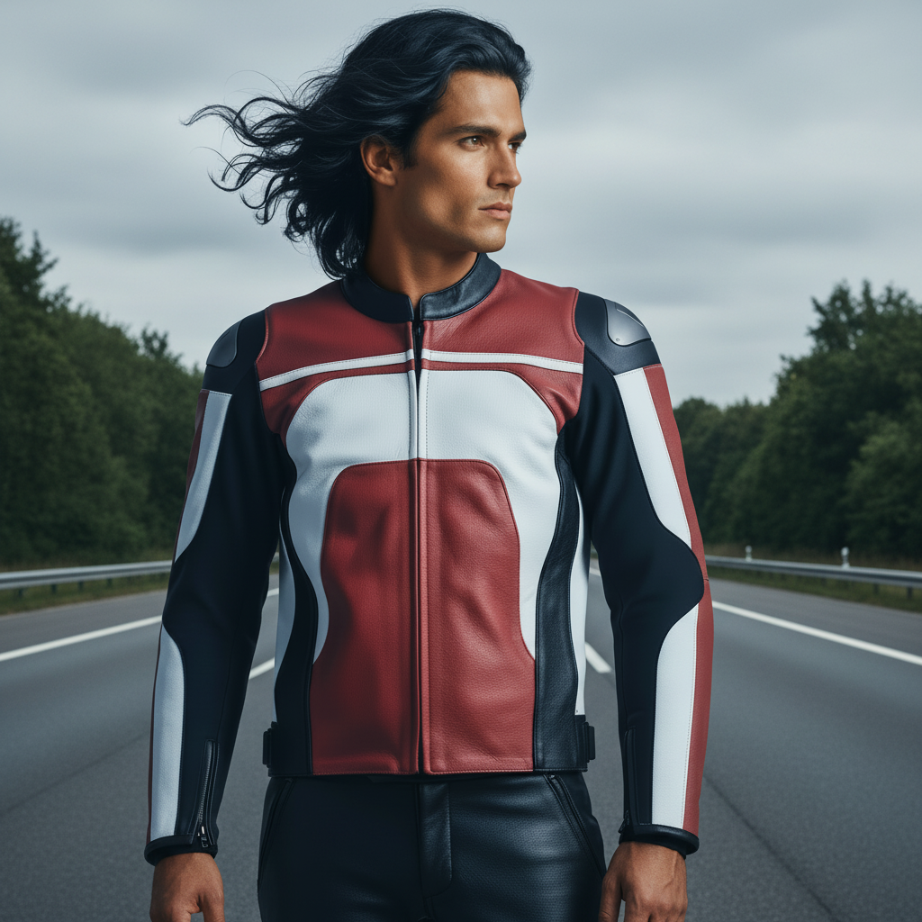 Premium High Quality Cowhide Leather Heat-Transfer Printed Racing Biker Protective Full Sleeve Unisex Motorcycle Jacket Enhanced