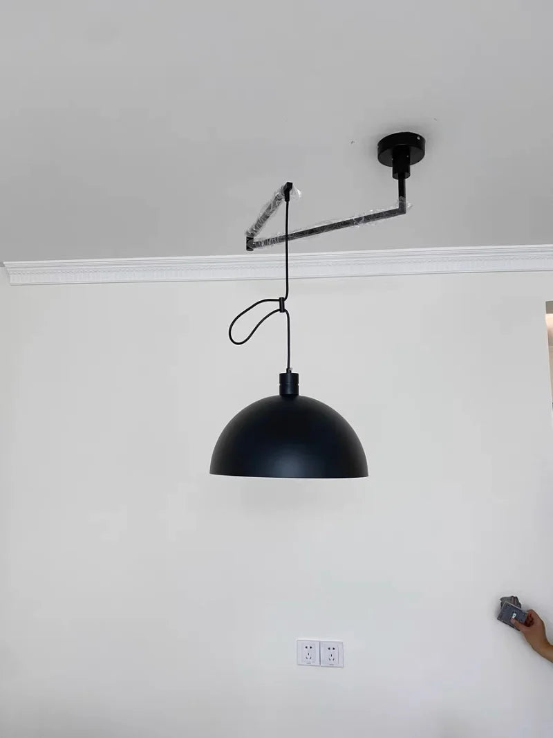 Adjustable Arm Pendant Lights Kitchen Dining Room Island Hanging Lamp Modern Rotatable Long pendant lamp Restaurant Decor