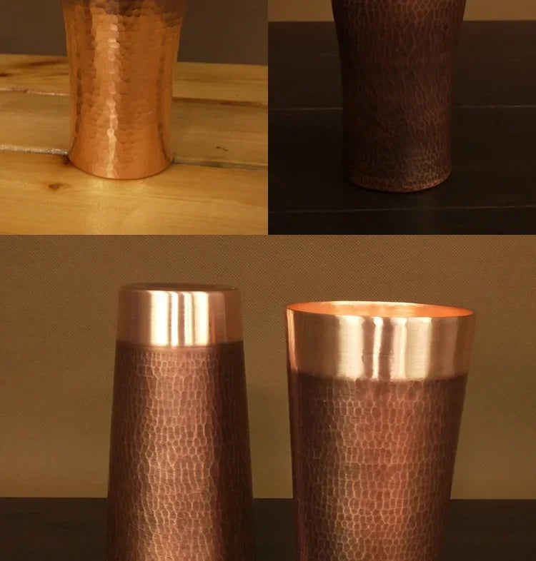 Pan Barbecue Plate Pure Red Copper Beer Mug Set Barbecue Plate Fried Meat Plate Binaural Pan Pure Copper New Chinese Style