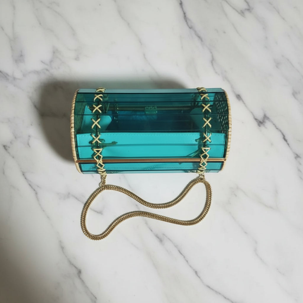 handbag rattan & acrylic air bag women's personality fashion Korean version versatile