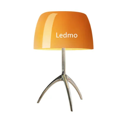 Italian Designer Glass Shade Table Lamp Tripod Desk Light for Bedroom