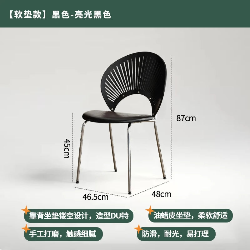 Home Furniture Restaurant Dining Chairs Living Room Leisure Chair Customized Stainless Steel Chairs Single Backrest Armchair