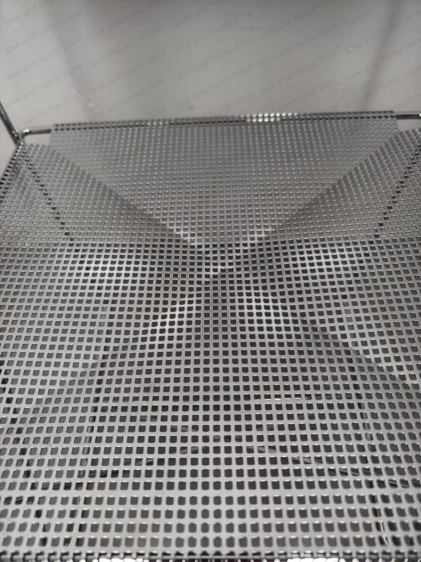 Nordic Stackable Dining Chair Chromed Stainless Steel Steelwire Wire Mesh Panel Minimalism Style Robust Construction Denmark