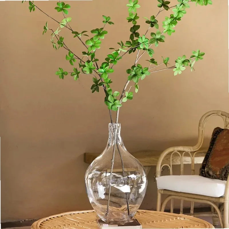 Japanese Style Big Belly Clear Glass Vase Living Room Decoration Simple Ins Home Room Decoration Wedding Decoration