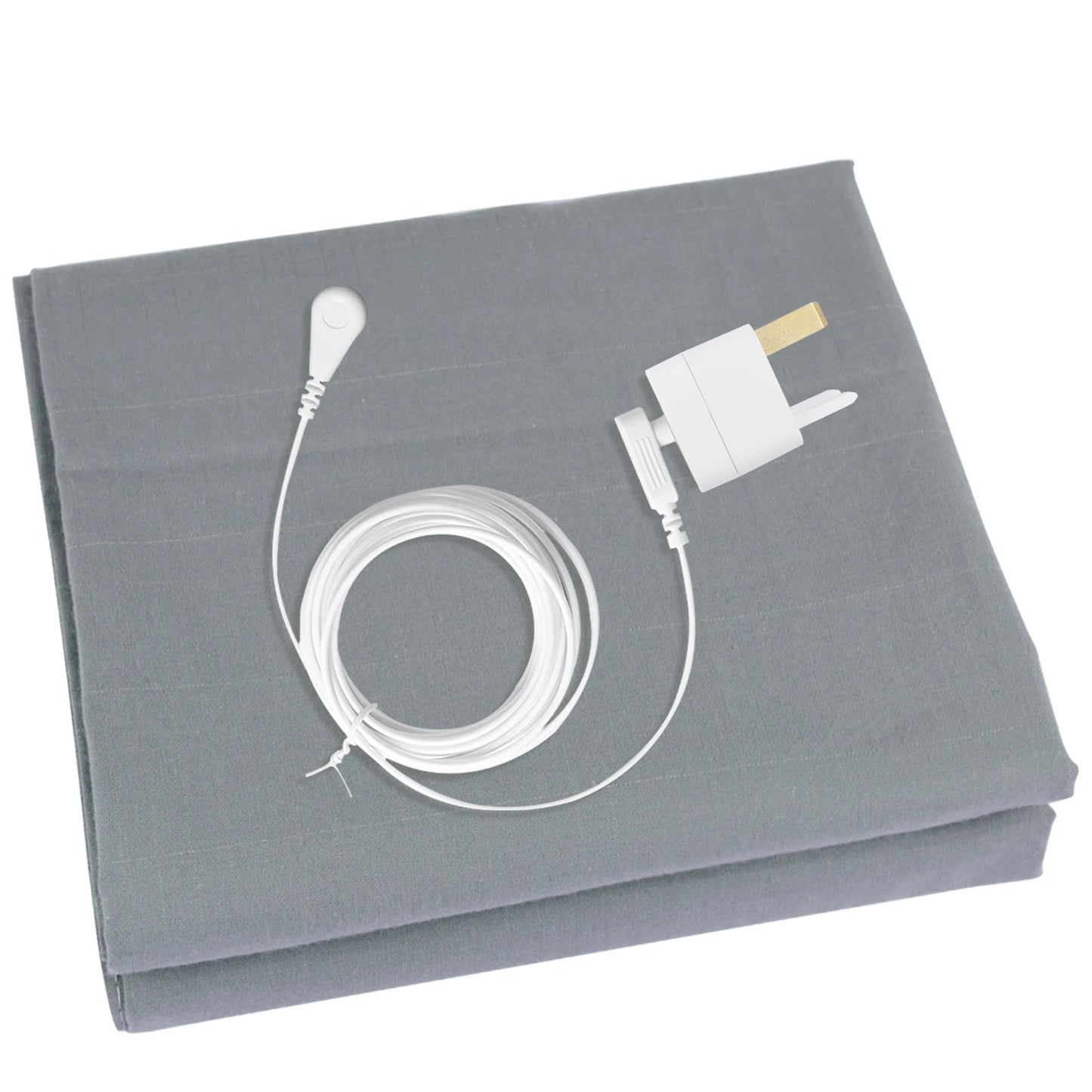 Grounding Bed Sheet 90% Organic Cotton & 10% Pure Silver Fiber Grounding Mat with Grounding Cable Conductive Sheet Earthing Mat