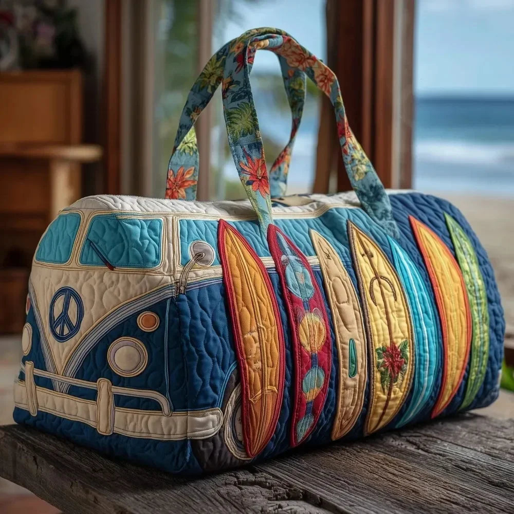 Adjustable Strap Quilted Duffle Bag 3D Quilting Craft Tote Bags Short-distance Handbag Large Capacity Travel Duffel Bag