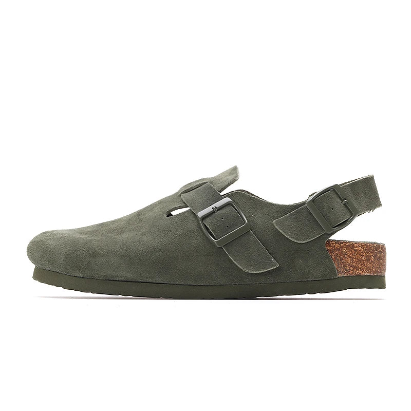 Fabulous Birken Genuine leather shoes for men 2024 summer new fishing men thick soled half drag sandals