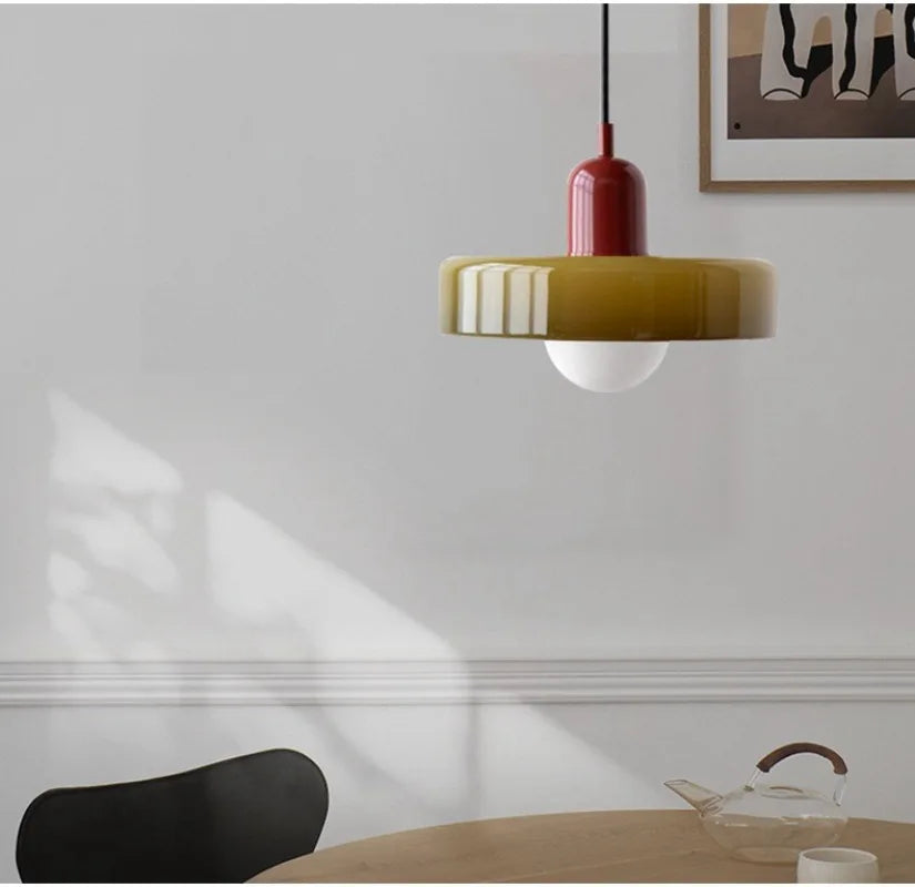 Modern Glass Pendant Lights Kitchen Restaurant Hanging Lamp Ceiling Chandeliers Nordic Decoration Denmark Orange Decor Lighting