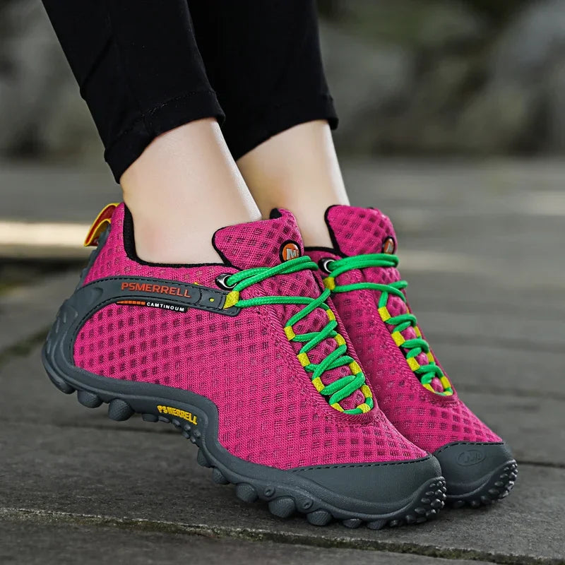 Outdoor Hiking Waterproof And Anti-Skid Thick Bottom Wear-Resistant And Breathable Ultra Light Cloth Mountaineering Shoes