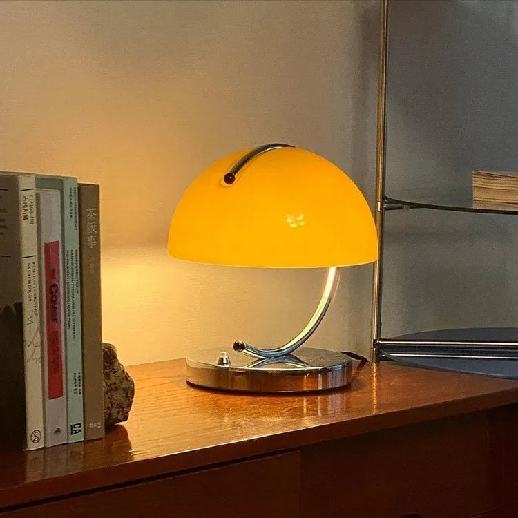 Italy Minimalist Bauhaus Table Lamps Orange Small Pudding Bedroom Beside Modern Living Room Study Desk Glass Small Night Lights