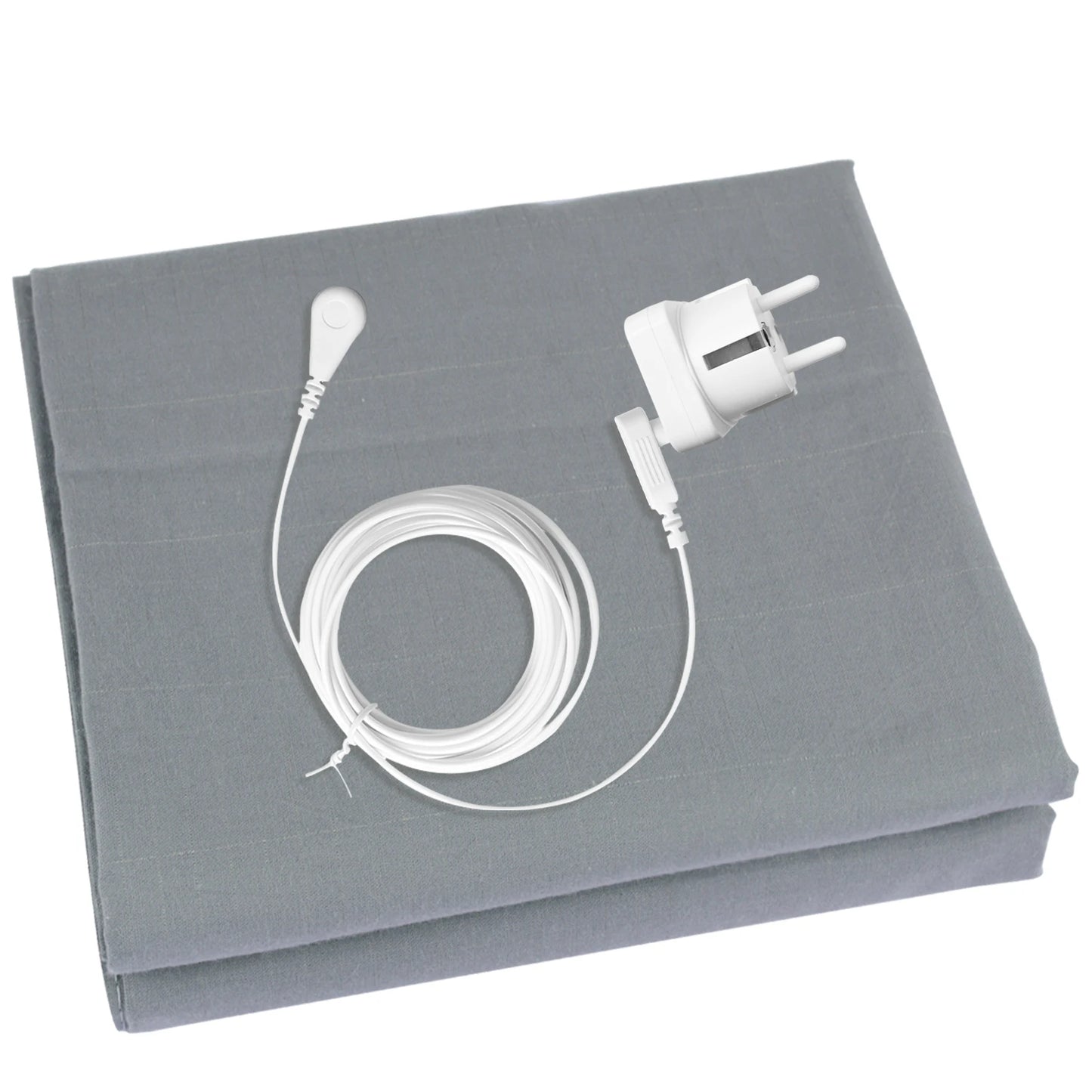 Grounding Bed Sheet 90% Organic Cotton & 10% Pure Silver Fiber Grounding Mat with Grounding Cable Conductive Sheet Earthing Mat