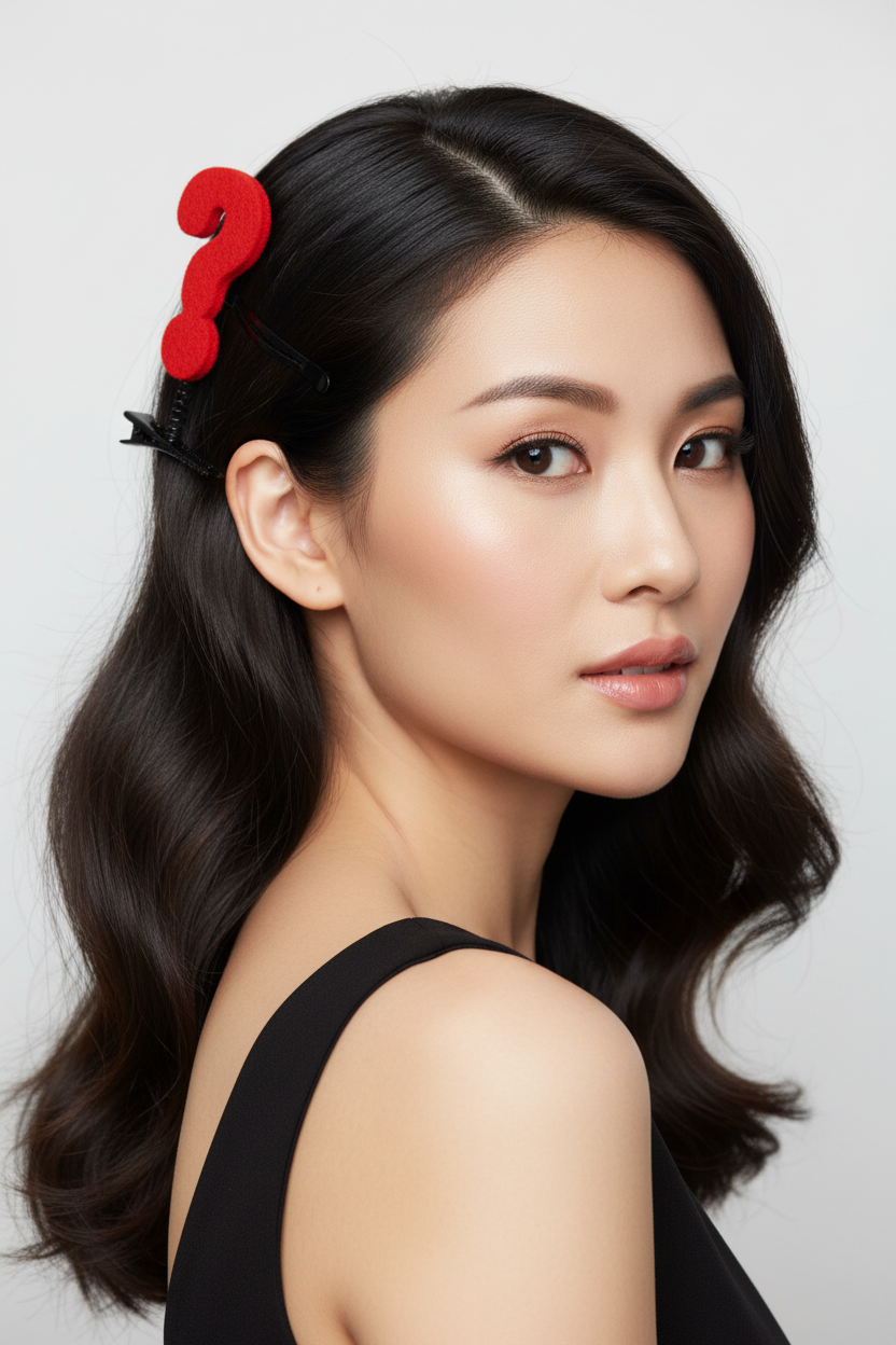 3D Funny Symbol Hair Clip WiFi Question Mark Lightning Cute Bangs Hairpin Headwear Party Daily Life Headwear Hair Styling Tool
