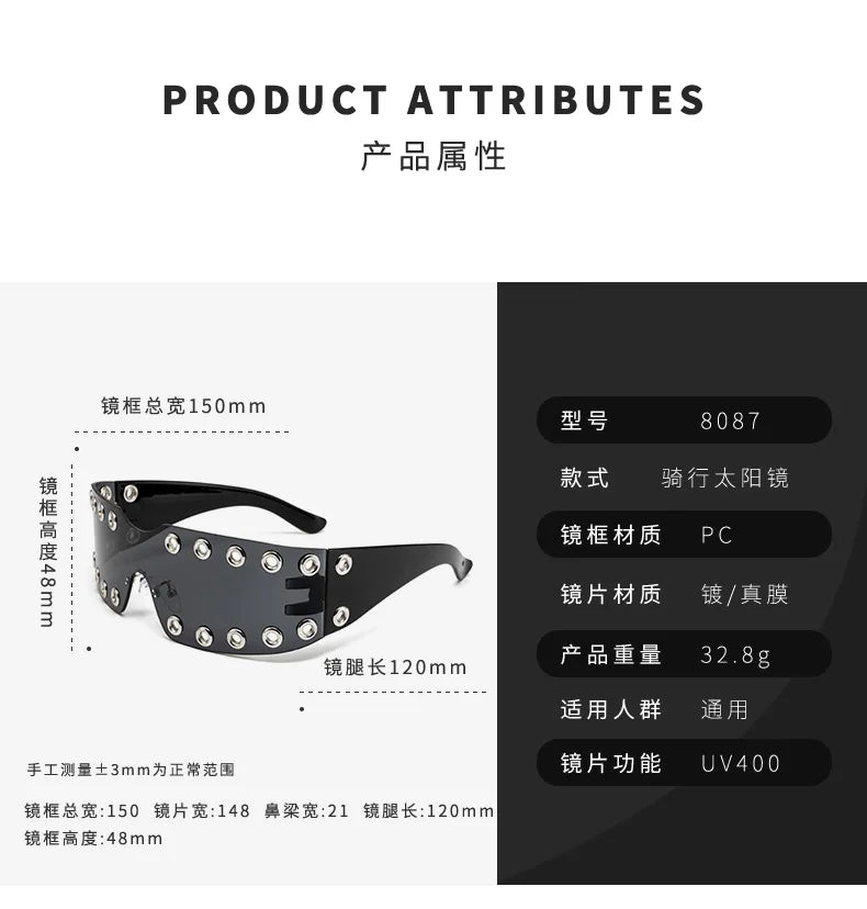New 2026 Luxury Trendy Diamond Rimless Rhinestone Sunglasses Women Punk Shield Wrap Sun Glasses Vintage One-Piece Shades Goggle