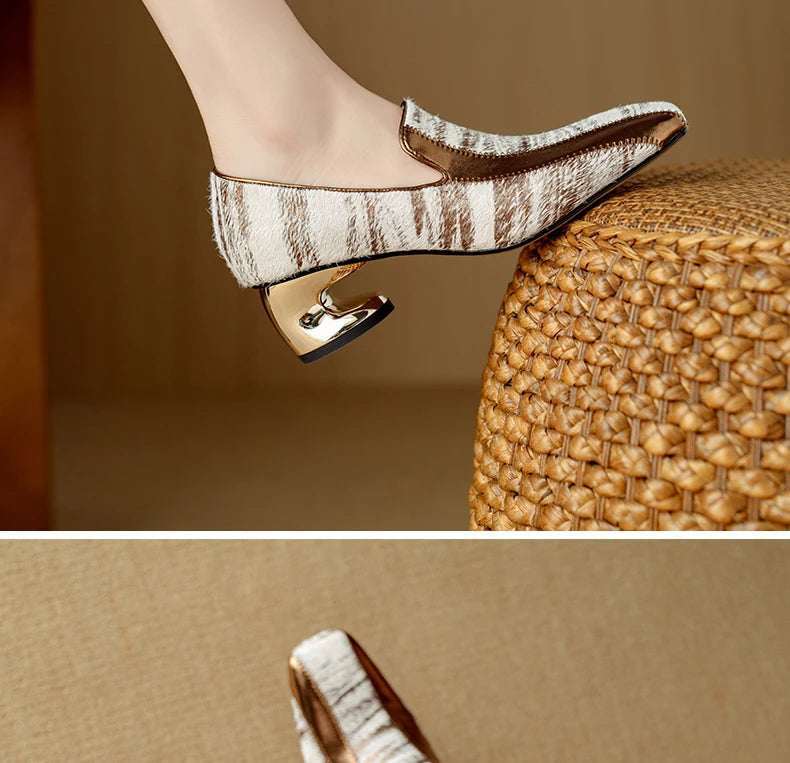 Ods Vintage Square Toe High Heels Pumps Women Autumn Shoes Party Dress 2021 Spring Footwear Retro Female Work Pumps Zapatillas