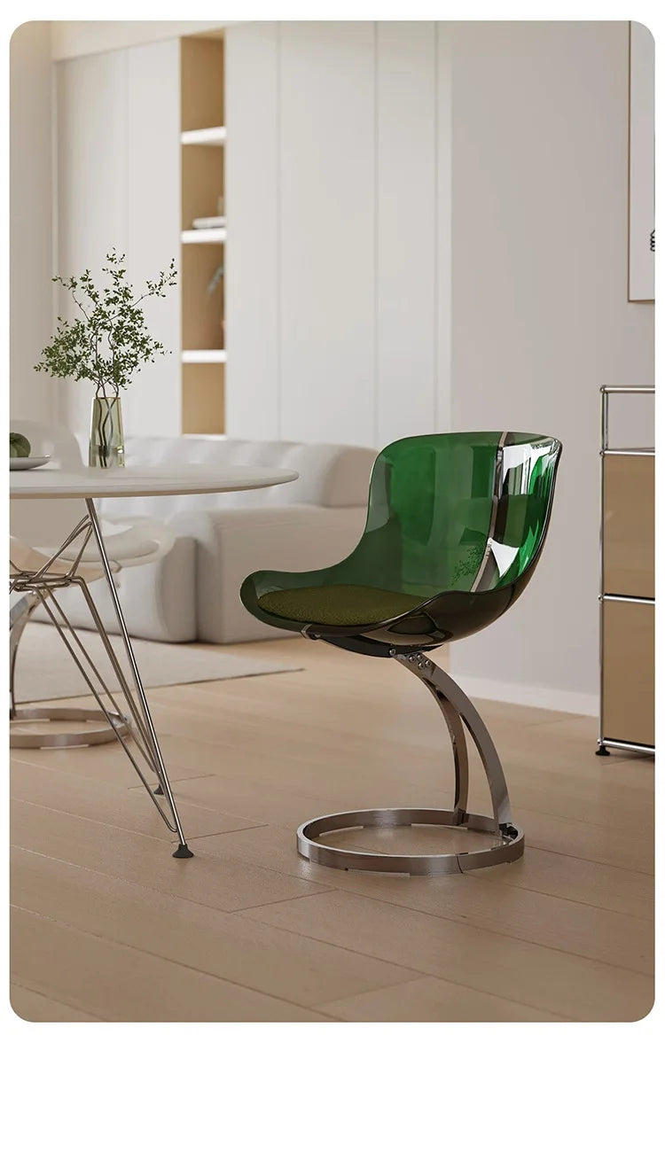 Furniture Nordic Transparent Acrylic Dining Chairs,Home Living Room Backrest Lounge Chairs,Bedroom Desks,Stool,Makeup Stools