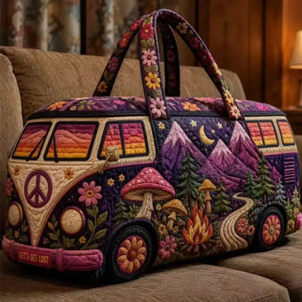 Adjustable Strap Quilted Duffle Bag 3D Quilting Craft Tote Bags Short-distance Handbag Large Capacity Travel Duffel Bag