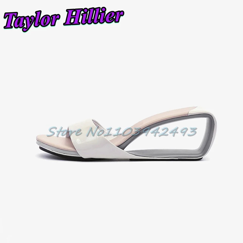 Candy Color Heeled Sandals Open Toe Heels Strange Style One Strap High Heel Women Luxury Designer Shoes Summer Patchwork Mules