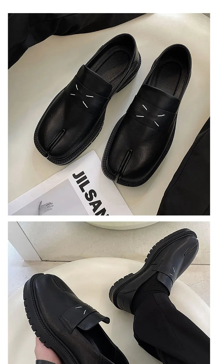 2026 New arrival Split Toe Shoes Tabi Shoes Loafer for Men and Women Split Toe Thick Sole Casual Genuine Leather Shoes