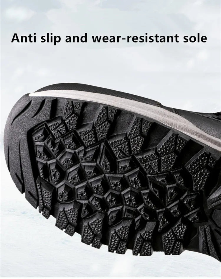 2026 New arrival Winter Men Snow Boots Warm Plush Men's Boots Waterproof High-top Ankle Boots Non-slip Men's Hiking Sneakers