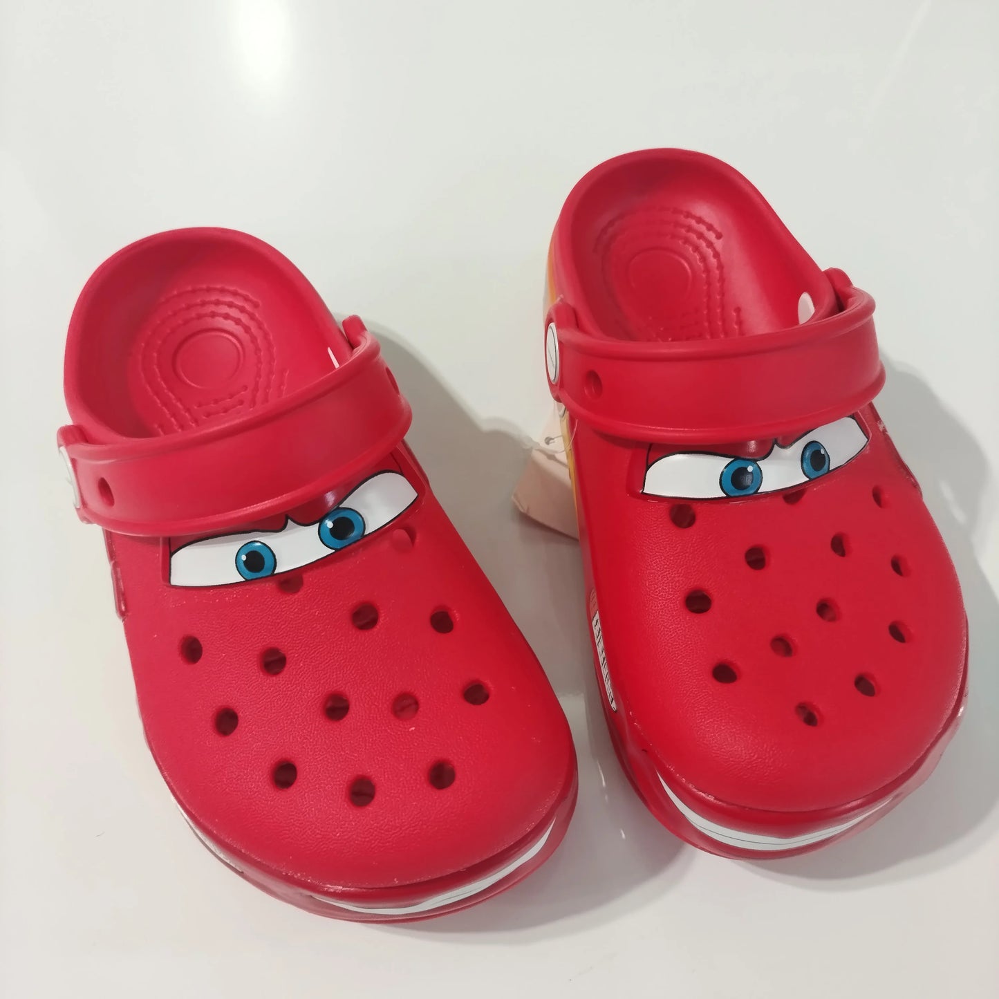 Disney Lightning Mcqueen Shoes Led Lighted Car Kids Slippers Animation Children Beach Sandals Boys Girl Gift