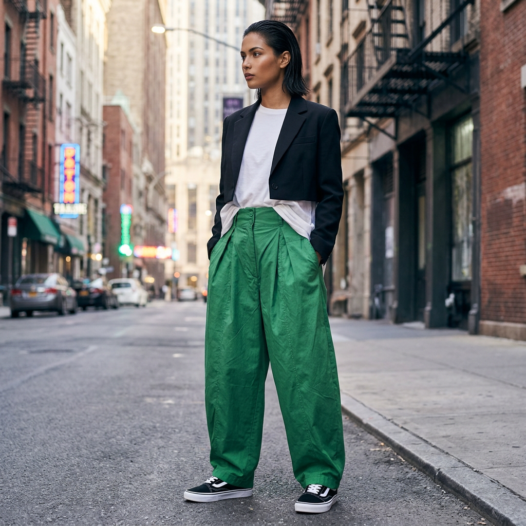 Limiguyue Street Wear Loose Cotton Harem Pants Women Spring Summer Trousers Elastic Wiast Ankle-Length Pants Two Button E392